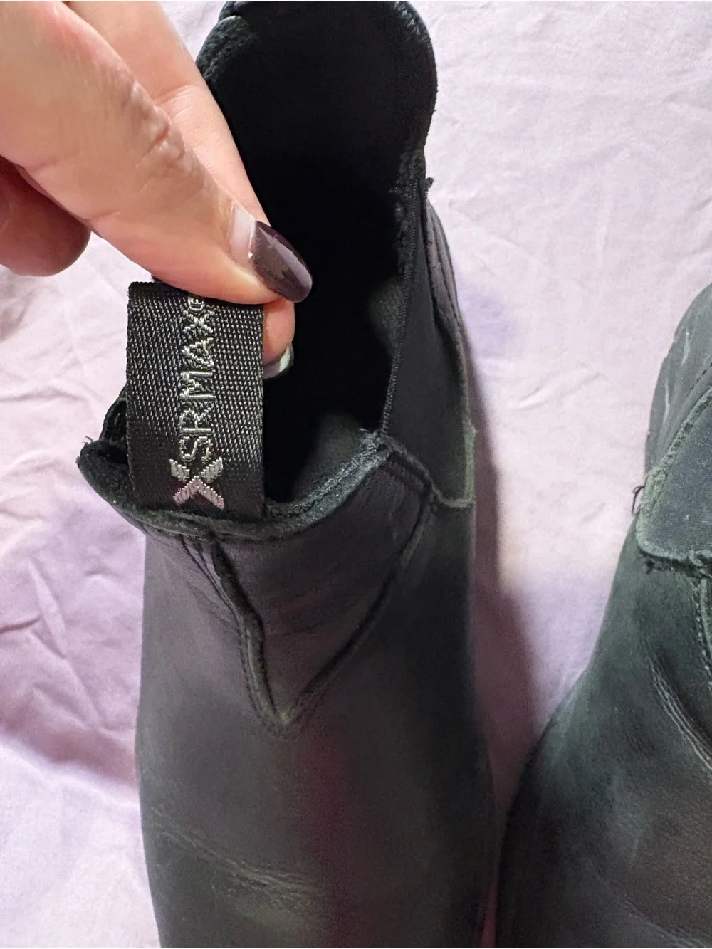 Men's Black Leather Chukka Boots with Pull Tabs